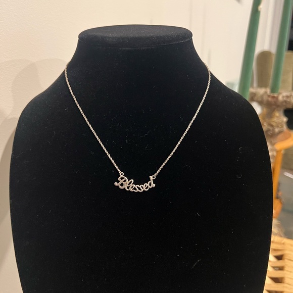 925 Silver 'Blessed' Necklace - Picture 3 of 14